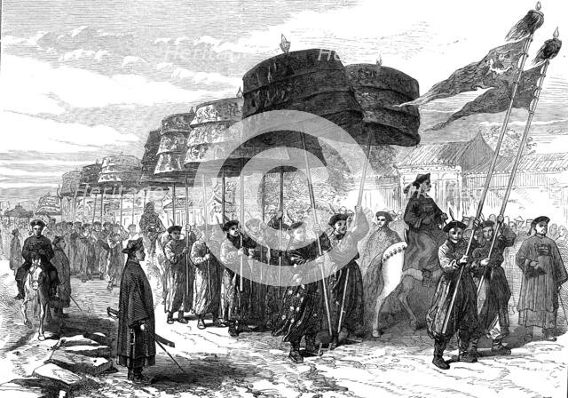 The Chinese Imperial Marriage at Pekin: procession from the Imperial Palace..., 1872. Creator: R. H..