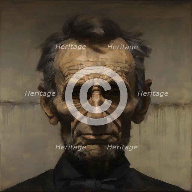 AI IMAGE - Portrait of Abraham Lincoln, c1865, (2023). Creator: Heritage Images.