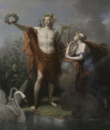 Apollo, God of Light, Eloquence, Poetry and the Fine Arts with Urania, Muse of Astronomy, 1798. Creator: Charles Meynier (French, 1768-1832).