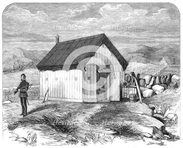 Sketches from Ireland: portable hut for police in Mayo, 1870. Creator: Unknown.