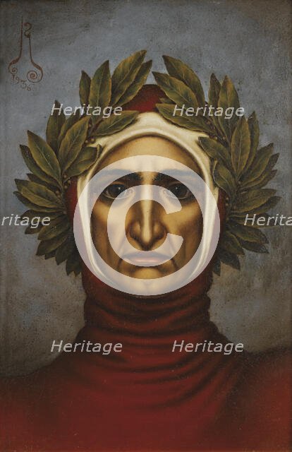 Portrait of Dante Alighieri (1265-1321), 1936. Creator: Nikolay Kalmakov.