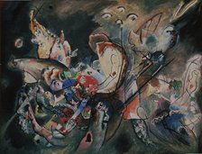 Gloomy. Composition Nr. 221, 1917. Artist: Kandinsky, Wassily Vasilyevich (1866-1944)