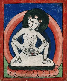 Tibetan fortune telling card. Creator: Unknown.