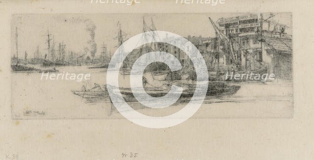 Thames Warehouses, 1859. Creator: James Abbott McNeill Whistler.
