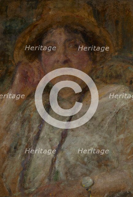 Portrait of Mrs Goscienska, after 1925. Creator: Olga Boznanska.