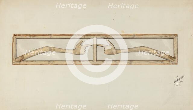 Carved Transom, c. 1937. Creator: Lawrence Flynn.