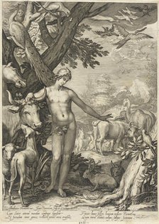 Adam Naming the Animals, 1604. Creator: Jan Saenredam.