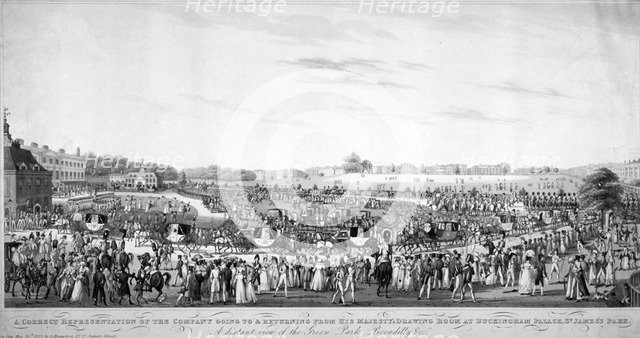 St James' Park and Green Park, Westminster, London, 1822. Artist: Anon