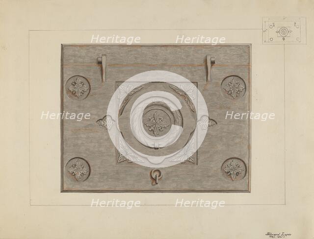 Iron Cellar Door, c. 1936. Creator: Edward L Loper.