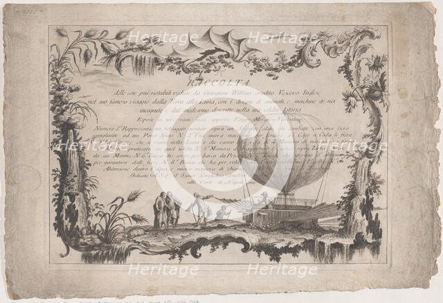 Title plate from 'The collection of the most notable things seen by John Wilkins, er..., after 1783. Creator: Filippo Morghen.