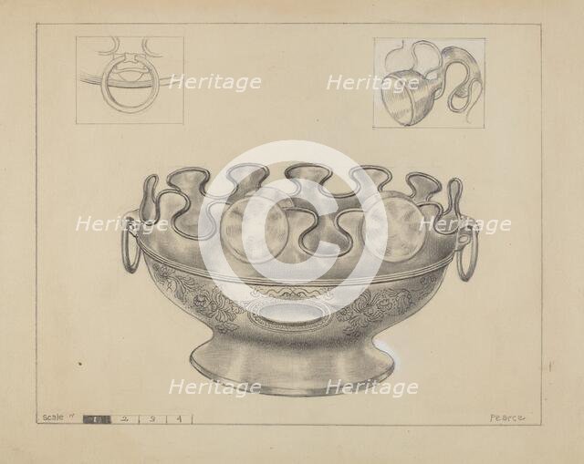 Silver Monteith Bowl, 1935/1942. Creator: Edgar L. Pearce.