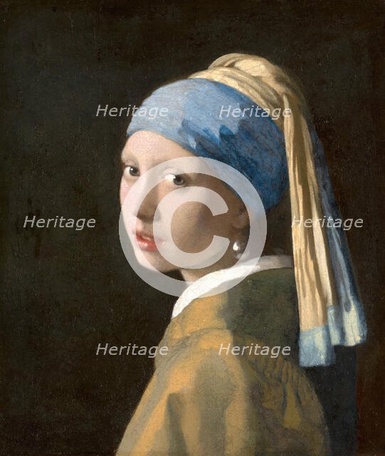 Girl with a Pearl Earring, 1665. Creator: Jan Vermeer.