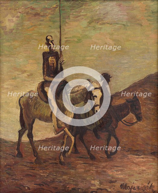 Don Quixote and Sancho Panza, around 1940. Creator: Cyprian Majernik.