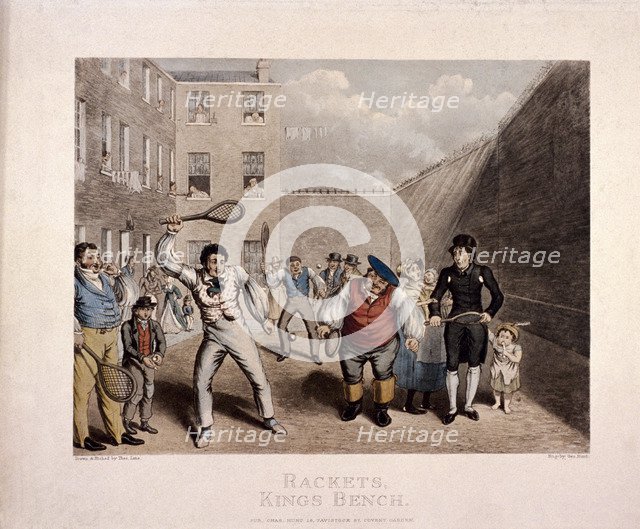 King's Bench Prison, Southwark, London, c1825. Artist: Theodore Lane