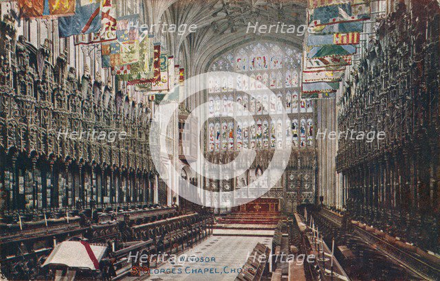 'Windsor, St. George's Chapel, Choir' c1916. Artist: Unknown.