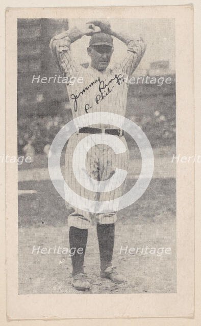 Jimmy Ring, P. Phil - N., from Baseball strip cards (W575-2), ca. 1921-22. Creator: Unknown.