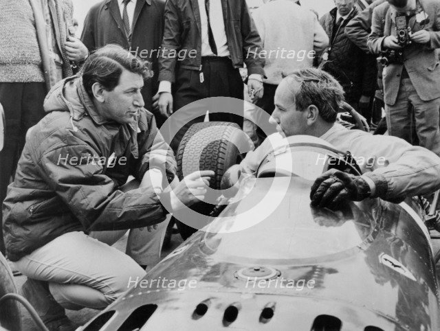 John Surtees in his Ferrari, c1963-c1966. Artist: Unknown