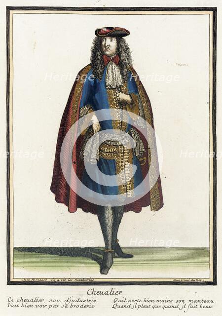 Recueil des modes de la cour de France, 'Cheualier', Bound 1703-1704. Creator: Henri Bonnart.