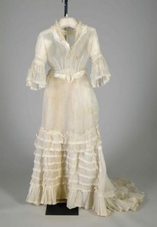 Morning dress, American, 1870-75. Creator: Unknown.