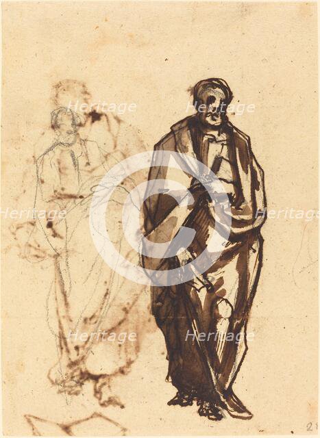 Draped Figure with a Staff. Creator: Cherubino Alberti.