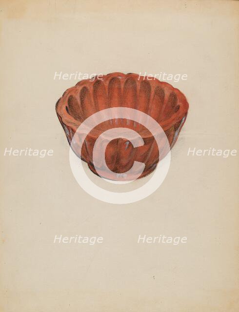 Earthenware, Jelly Mold, 1935/1942. Creator: Ruth Bialostosky.