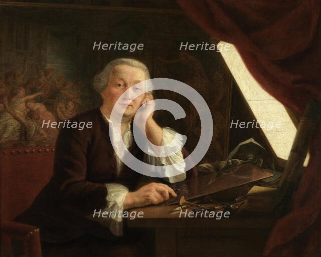 The Engraver Pieter Franciscus Martenasie, 1762. Creator: Andries Lens.