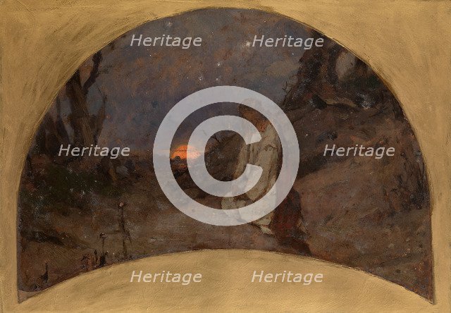 The Agony in the Garden (Sketch for the St Volodymyr's Cathedral in Kiev), 1886. Artist: Svedomsky, Pavel Alexandrovich (1849-1904)