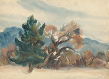 Forest edge in autumn, 1933. Creator: Zolo Palugyay.