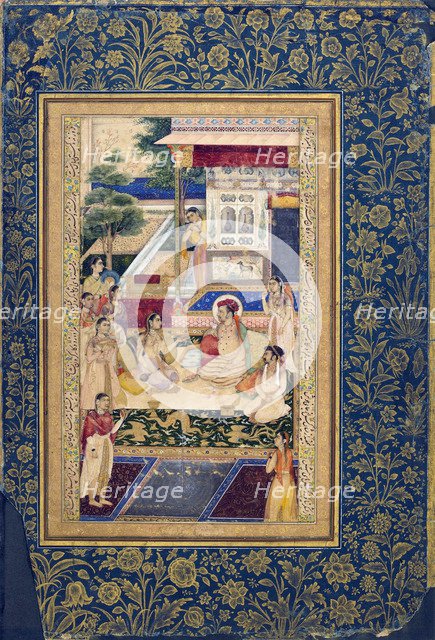 Jahangir and Prince Khurram with Nur Jahan, c1624-1625. Artist: Unknown