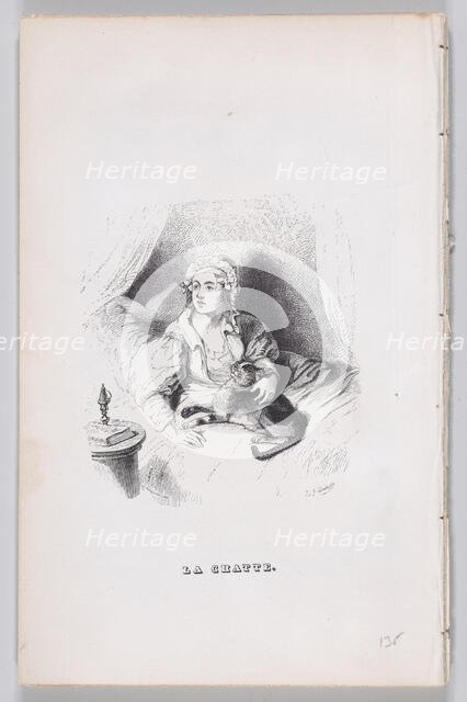 The Female Cat from The Complete Works of Béranger, 1836. Creator: John Thompson.