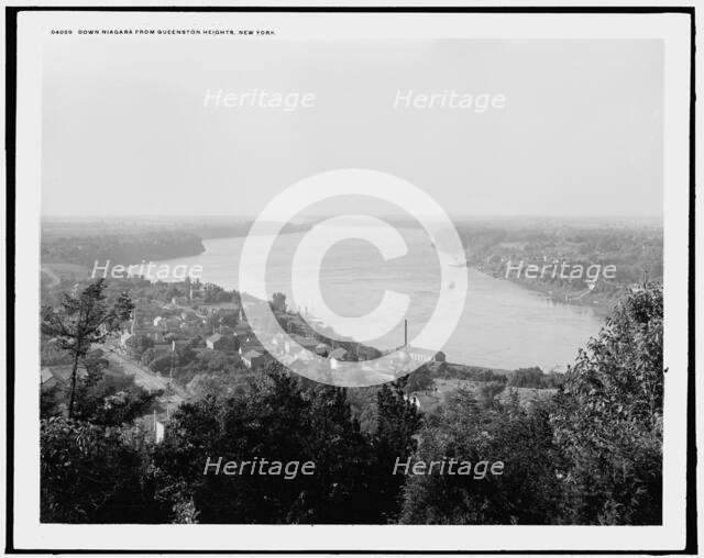Down Niagara from Queenston Heights, New York i.e., Canada, between 1890 and 1905. Creator: Unknown.