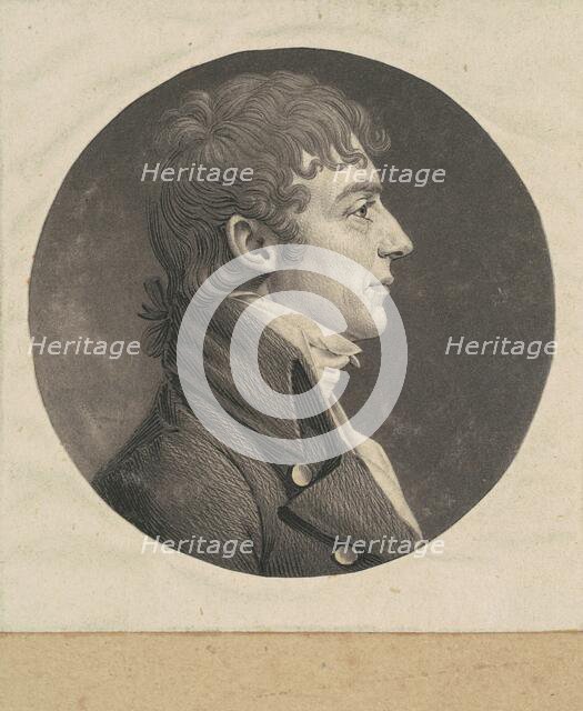 Unidentified Man, 1798-1803. Creator: Charles Balthazar Julien Févret de Saint-Mémin.