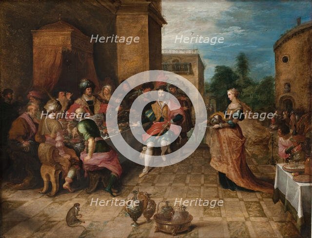The Banquet of Herod. Salome Presents the Head of John the Baptist, 1623-1626. Creator: Frans Francken II.