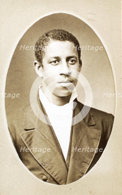 Studio portrait of unidentified young man, c1870-c1879. Creator: M Stahn.