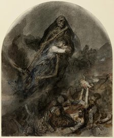 Allegory of Death, c. 1860. Creator: Clement-Auguste Andrieux.