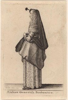 Mulier Generosa Brabantica, 1643. Creator: Wenceslaus Hollar.