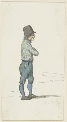 A boatman's profile, c1840s. Creator: Jakob Dielmann.