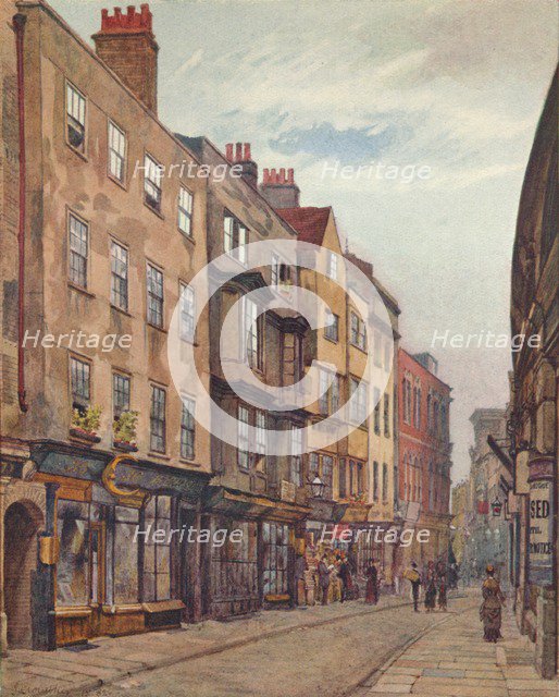 'Holywell Street, Looking West', Westminster, London, 1882 (1926). Artist: John Crowther.