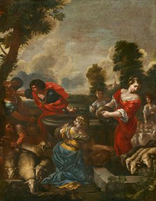 Moses and Jethro's daughters, 1650. Creator: Unknown.