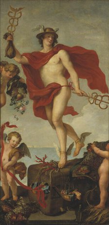 Mercury Departing from Antwerp. Fragment of a larger painting, early 17th century. Creator: Peter Paul Rubens.