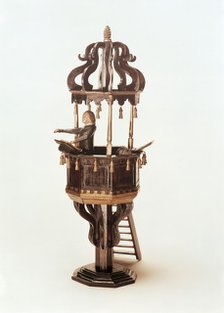 Model of a preacher in his pulpit, 18th century. Artist: Unknown