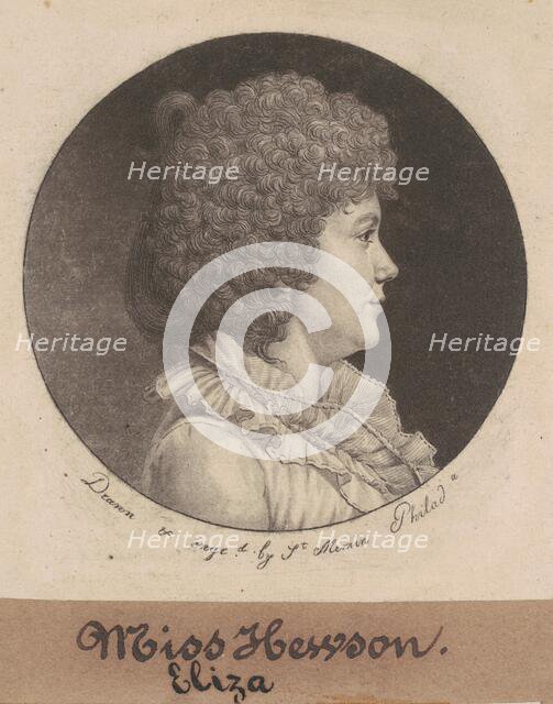 Eliza Hewson, 1798. Creator: Charles Balthazar Julien Févret de Saint-Mémin.