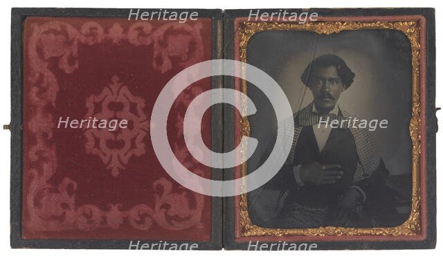 Tintype of John H. Copeland in an embossed leather case, ca. 1860. Creator: Unknown.