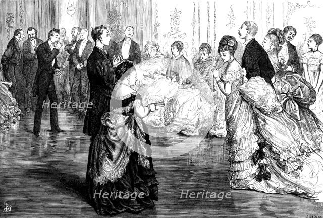 The First Quadrille - drawn by F. Barnard, 1873. Creator: Joseph Swain.