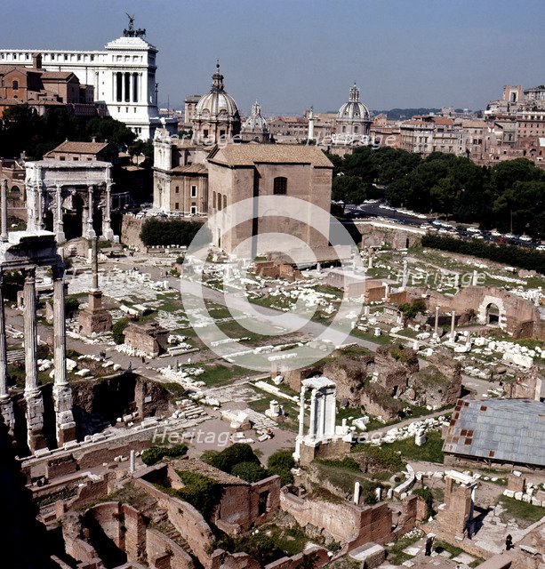View of the Roman Forum in Rome.
