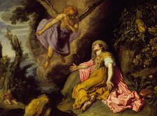 An angel appears and reveals a well of water to Hagar (Genesis 21:14-21) , 1614. Creator: Pieter Lastman.