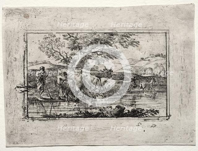 The Herd at the Watering Place, 1635. Creator: Claude Lorrain (French, 1604-1682).