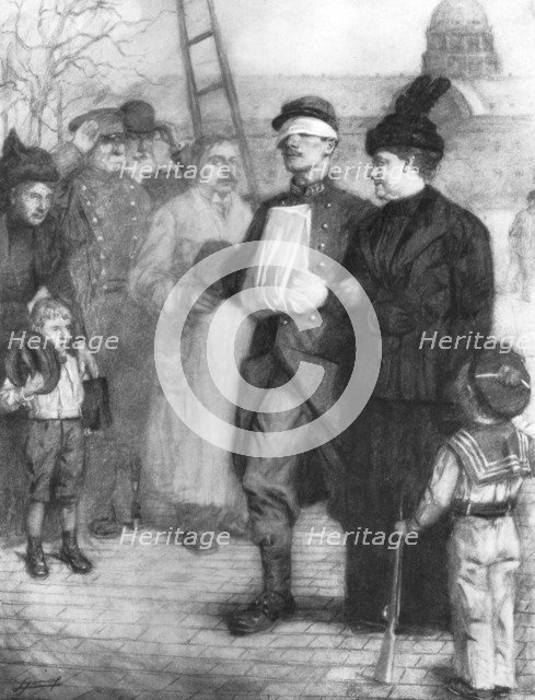 'Walk of the Wounded', 1915, (1926). Artist: Lucien Jonas