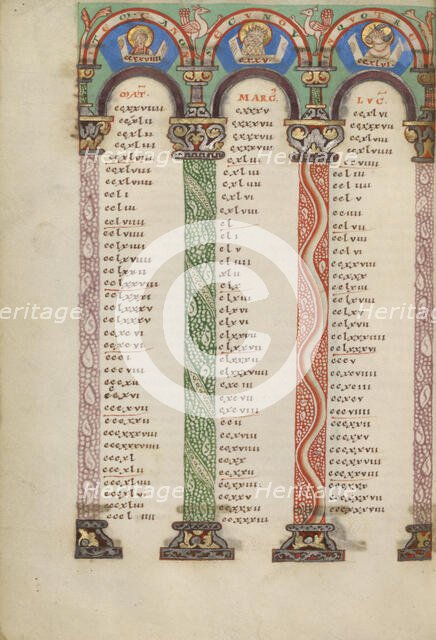 Canon Table Page; Gospel Book, about 1120-1140. Creator: Unknown.