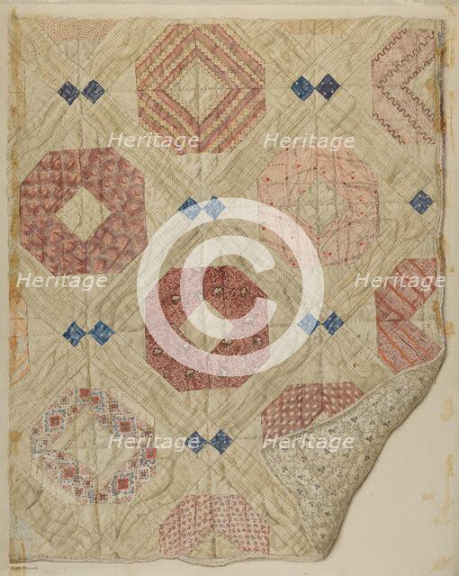 Quilt, c. 1931. Creator: Edith Magnette.